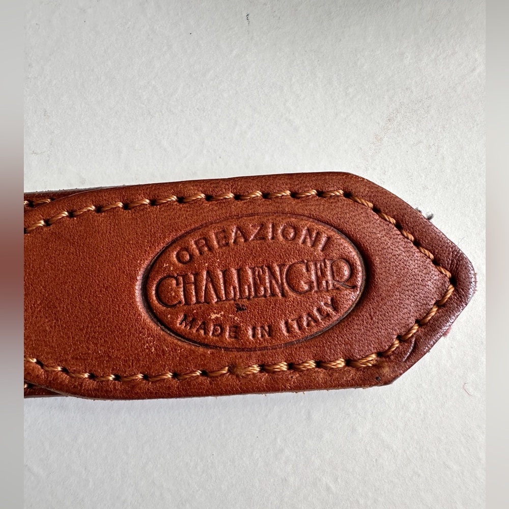 🇮🇹 Unisex Brown leather belt Challenge Made in Italy. - Picture 4 of 6